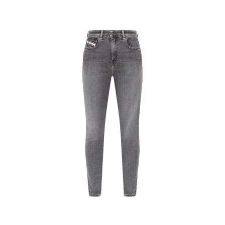 Diesel, 1984 Slandy-High jeans Grijs, Dames, Maat:W24 L34,Patches