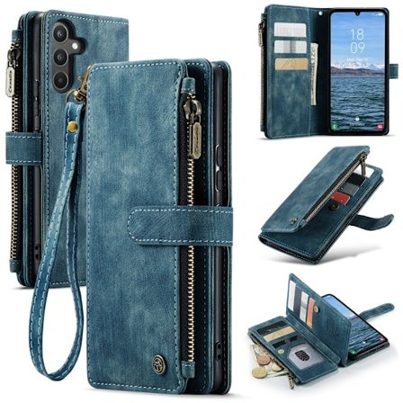 CaseMe Samsung A34 5G CaseMe Big Wallet Lompakkokotelo - Sininen