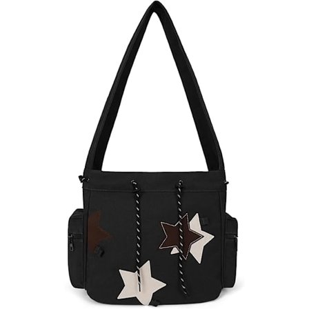 Søte crossbody-vesker for kvinner, flere lommer søte crossbody-vesker vakre skuldervesker søte flap crossbody-vesker stjerner Y2K hobo-veske
