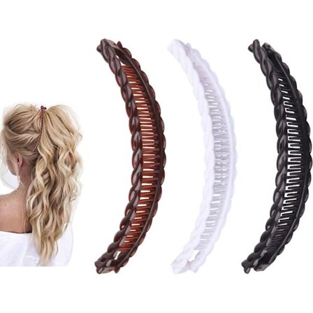 Tre-delt bananklips/kamklips multifunktionel hårklemme