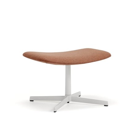 Fodskammel LANGLEY, hvid/kobber