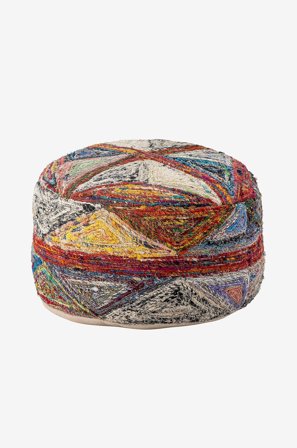 Bloomingville - Torano Puf - Flerfarvet - Fodskamler & puffer - Fra Homeroom