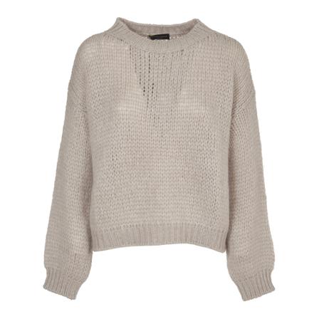 Roberto Collina, Round-neck Knitwear Grijs, Dames, Maat:XS