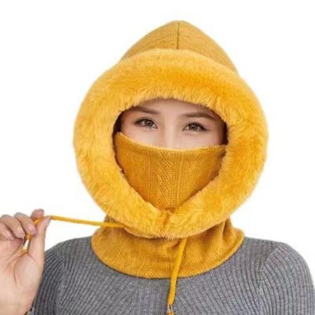 Talvihatut Naisille Balaclava Talvihattu Fleece Kasvojen ja Kaulan L mmitin Maski Kylm lle S ll Yellow