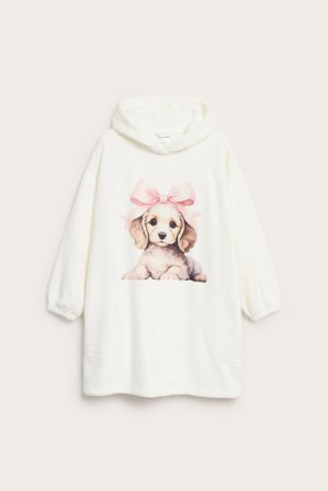 Kappahl | Bluza z kapturem, z polaru | Offwhite