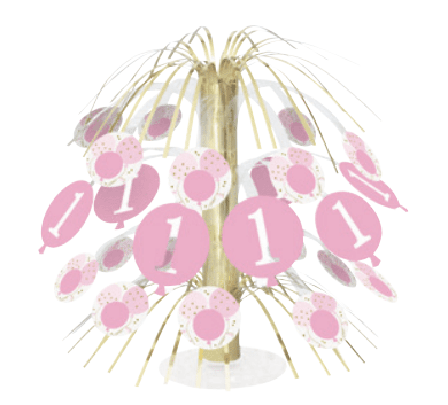 1-årskalas bordsdekoration Rosa Prickar - Partyninja.se