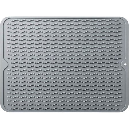 Stor Silikon Oppvaskmatte, Oppvaskmatte, Gryteunderlag, Varmebestandig Kjøkkentilbehør, 4540cm (Grå)