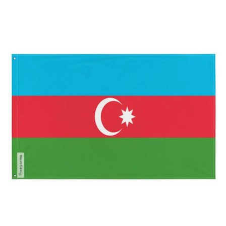 Flagga - Azerbajdzjan - 60 x 90 cm - Polyester - Framsida/baksida - Metallöglor