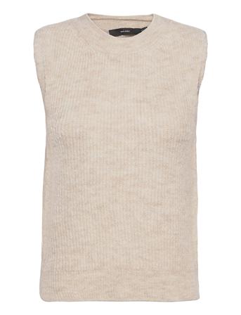 Vmolina Sl O-Neck Vest Beige Vero Moda