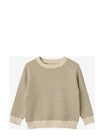 Alon Multi Pullover Tops Knitwear Pullovers Cream Fliink