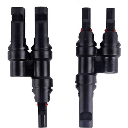 Fotovoltaisk solpanel-stik, PV-stik, T/Y-grenforbindelseskabelsplitter-fitting