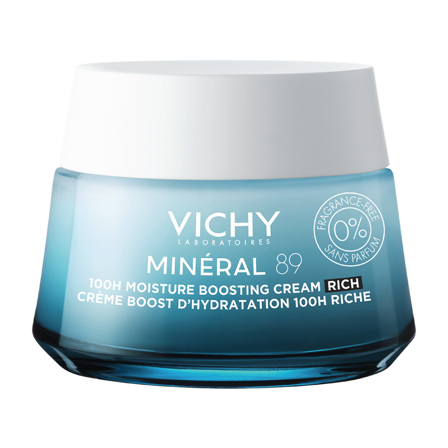 Vichy Minéral 89 100H Moisture Boosting Cream Rich, 50 ml