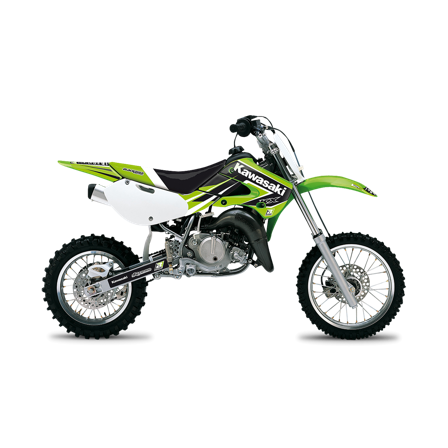 Kit Adesivi Completo Blackbird Dream 4 con Coprisella Verde-Nero-Bianco - Kawasaki KX 65 2000-2019