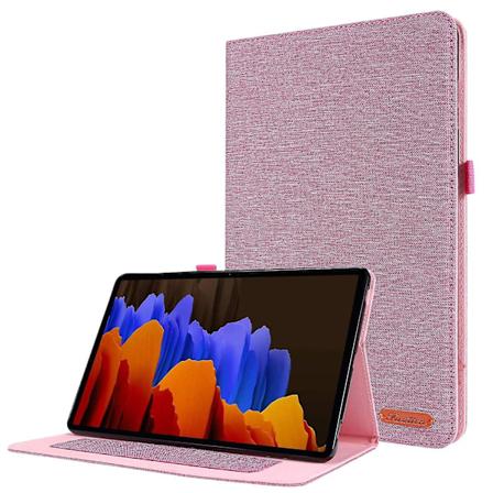 Samsung Galaxy Tab S9 Ultra -kotelo, kangasmainen tekstuuri, korttipidike, tablettitelinekansi