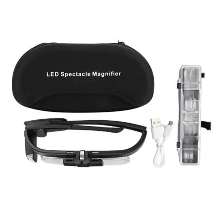 4,5x S dett v t LED-suurennuslasit lukemiseen, k ytett viss silm laseina