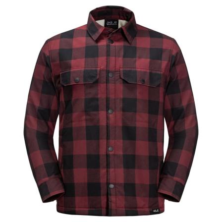 Jack Wolfskin Men's Whiteville Shirt Men long-sleeved shirts Red L