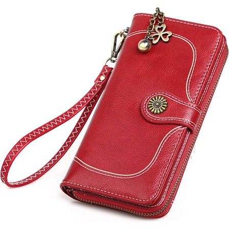 Lange Punge til Kvinder Piger, Stor Checkhæftepung Kreditkort Organizer Telefonholder Taske