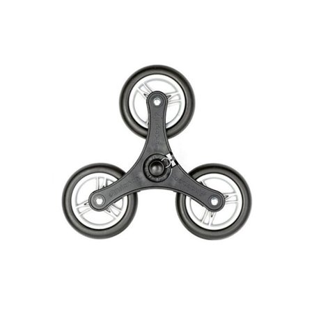 Krone med 3 hjul til indkøbsvogn Scala shopper treppensteiger og Royal shopper treppensteiger - D 13 cm - Sort