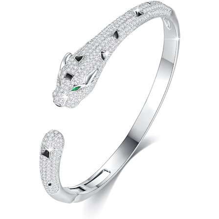 Panterarmband/Panterring, armband/ring i guld/silver med leopardmönster, presenter till mamma fru flickvän henne på årsdagen