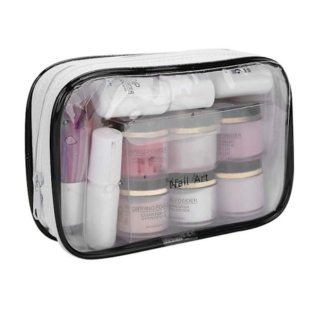 Negle Dyppepulver Sæt Neglekunst Pulver Top Base Coat Gel Pensel Manicure Værktøj