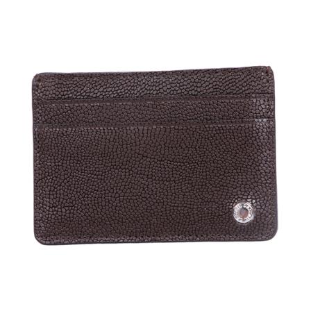 Orciani, Pebbled effect logo plaque cardholder Brązowy, Mężczyzna, Rozmiar: ONE Size