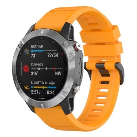 Garmin Epix / Fenix 7 klockarmband i silikon - Bärnstensgul