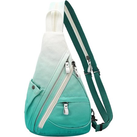 Canvas Sling Bag - Liten Crossbody ryggsäck Shoulder Casual Daypack ryggsäck för män kvinnor