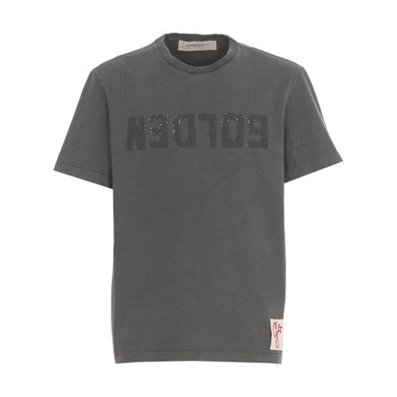 Golden Goose, T-Shirts Grijs, Heren, Maat:L