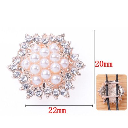 10 STK Perleknapp Rhinestone-knapper 1 1