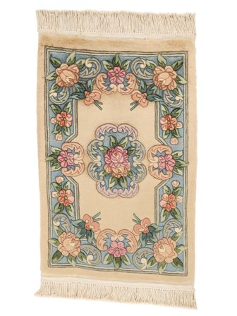 Ruční Vázání Čína 90 Line Koberec 60X90 Vlněný Béžová/Oranžová Malý