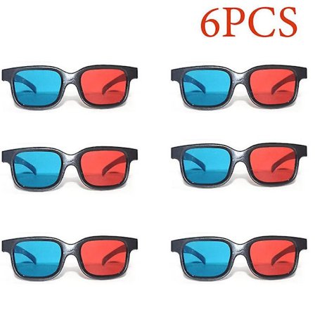 Universal Brand Svart Ramme Rød Blå Briller 3D-briller For Dimensjonal Anaglyph