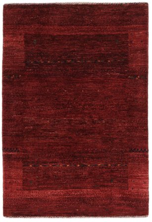 Hand Knotted Persian Loribaft Fine Persia Rug 80X120 Black/Dark Red