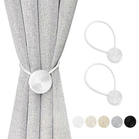 Magnetiske gardinholdere, bohemske gardinbånd med tau