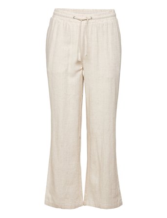 Grcamille Linen Pants Beige Grunt