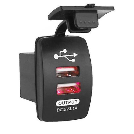 Vandafvisende Mini Dobbelt USB Stik Bil Motorcykel Stikkontakt 3.1a USB Billader