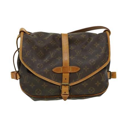 Louis Vuitton Vintage, Pre-owned Saumur 30 Monogram Messenger Bag Bruin, Dames, Maat:ONE Size