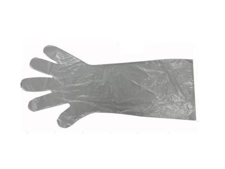 Handske armbågslång 53cm 50/fp - Lyreco - Skyddsutrustning - Engångshandskar - Polyetenhandskar