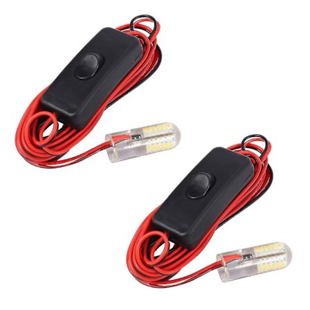 2x Undervands Natlys 48 LED'er Tiltrækker Fisk Fiskebelysning 12v Blinkende Agnslampe Varmt Hvidt