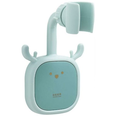 FlkwoH Duschhylla för badrum, stansfri, justerbar duschhuvud, fast hylla