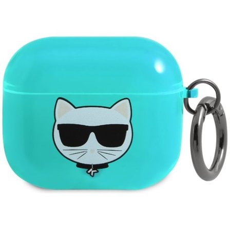 Karl Lagerfeld Choupette-etui for AirPods 3 - Blå