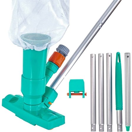 Uima-altaan imuri, kannettava uima-altaan huoltosarja alumiinivarrella, vedenalainen imuri, verkkopussi - suihkulähteille, lammikoille, uima-altaille,