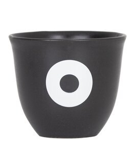Svensktillverkad Mugg av Stengods Svart - rotor