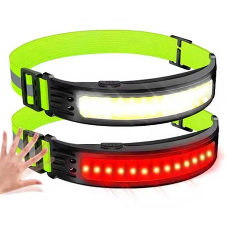 2 forlygter med reflekterende tape og bevægelsessensor, der kører letvægts COB XPE