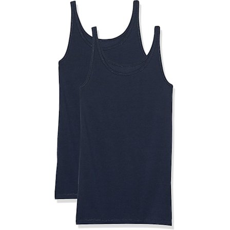 Dame Slim-fit Tynd Stroptop, Pakke med 2