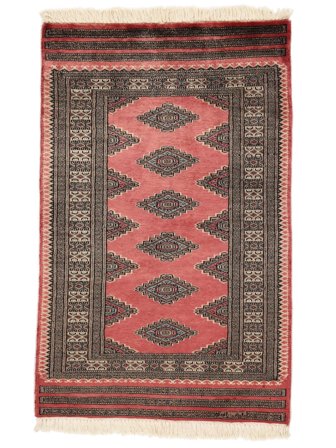 Håndknyttet Pakistan Bokhara 3Ply Teppe 78X125 Brun/Svart
