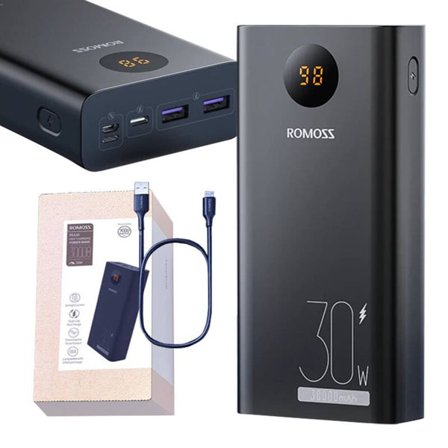 Powerbank Romoss PEA30 30000mAh (sort)