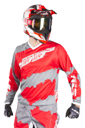 Crossshirt JT Racing C4-Ripper GYFR Grau/Rot L