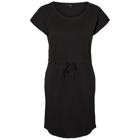 Vero Moda, Jurk met korte mouwen Aware Zwart, Dames, Maat:XS,Katoen,strepen
