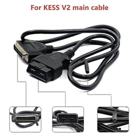 Kess V2 Konnektor Hoved Test 16-Pin Til 25-Pin Kabel Obd2 Diagnostisk Værktøj Obd-ii Adapter Kabler Tuning Kit Db25 Pin Konverter Forlængerkabler
