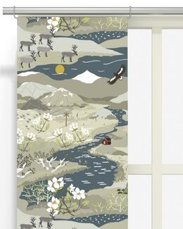 Panellängd Digitaltryck Fjällvandring 2-Pack Beige - Arvidssons Textil